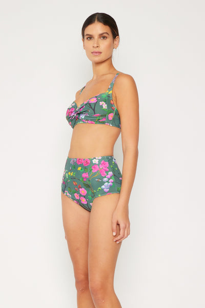Marina West Swim By The Shore Full Size Two-Piece Swimsuit in Blossom Green