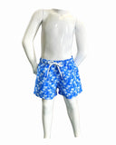K4708-White Plam on Blue