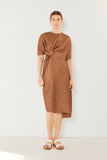 Pleated dolman sleeve dress - Style#D03BT