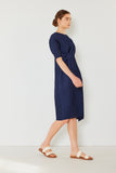 Pleated dolman sleeve dress - Style#D03BT