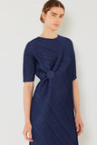 Pleated dolman sleeve dress - Style#D03BT