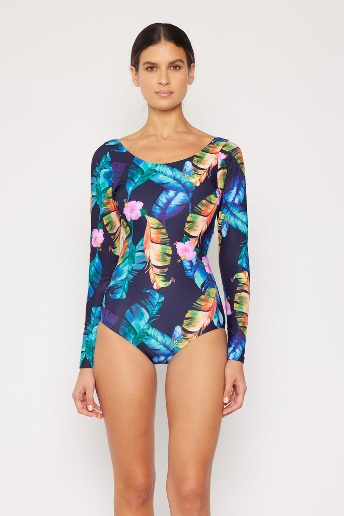 F1822-Leaf & Aloha Black