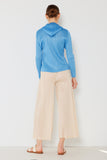 Pleated jacket w/ two-way zipper - Style#J01HD