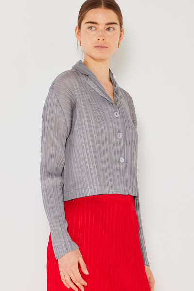 Pleated cropped button up top - Style#J03CR