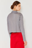 Pleated cropped button up top - Style#J03CR