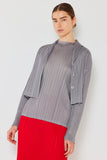 Pleated cropped button up top - Style#J03CR