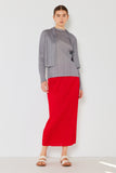 Pleated midi pencil skirt - Style#SKT01H