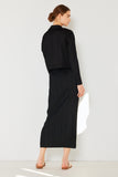 Pleated midi pencil skirt - Style#SKT01H