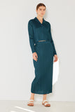 Pleated cropped button up top - Style#J03CR