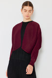Pleated puff sleeve bolero jacket - Style#J04SR