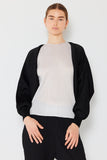 Pleated puff sleeve bolero jacket - Style#J04SR