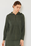 Pleated unisex plisse jacket w/2 way zipper - Style#J05HD