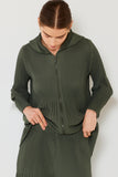 Pleated unisex plisse jacket w/2 way zipper - Style#J05HD