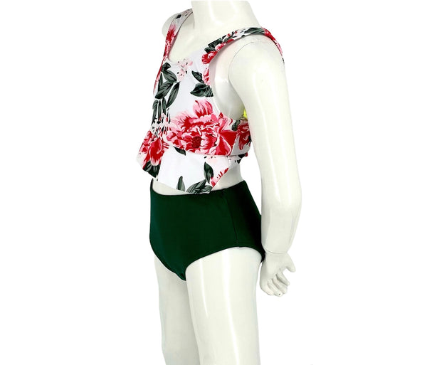 Marina West Swim Vacay Ready Puff Sleeve Bikini in Floral
