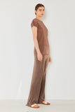 Pleated long pants w/ slight flare - Style#P02BL