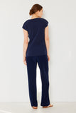 Pleated long pants w/ slight flare - Style#P02BL