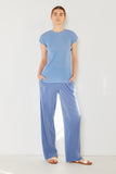 Pleated long pants w/ slight flare - Style#P02BL