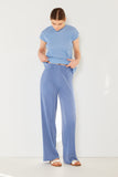 Pleated long pants w/ slight flare - Style#P02BL