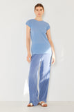Pleated long pants w/ slight flare - Style#P02BL