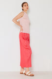 Pleated wide-leg cropped pants w/side pleat - Style#P03WP