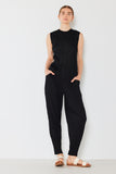 Pleated relaxed-fit slight drop crotch pants - Style#P04JG