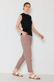 Pleated relaxed-fit slight drop crotch pants - Style#P04JG