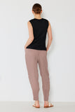 Pleated relaxed-fit slight drop crotch pants - Style#P04JG