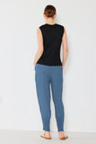 Pleated relaxed-fit slight drop crotch pants - Style#P04JG
