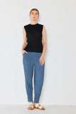Pleated relaxed-fit slight drop crotch pants - Style#P04JG