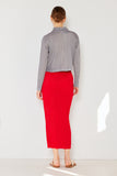 Pleated midi pencil skirt - Style#SKT01H