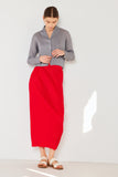 Pleated midi pencil skirt - Style#SKT01H