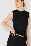 Pleated sleeveless tank top - Style#T01SL