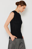 Pleated sleeveless tank top - Style#T01SL