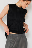 Pleated sleeveless tank top - Style#T01SL