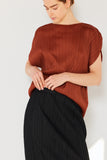 Pleated oversize dolman sleeve top - Style#T02SR