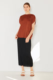 Pleated oversize dolman sleeve top - Style#T02SR