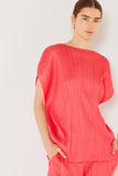 Pleated oversize dolman sleeve top - Style#T02SR
