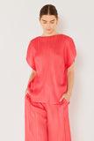 Pleated oversize dolman sleeve top - Style#T02SR