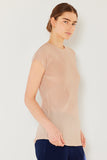 Pleated cap sleeve top - Style#T03CS