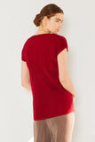 Pleated cap sleeve top - Style#T03CS