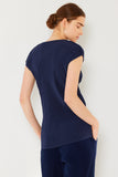 Pleated cap sleeve top - Style#T03CS