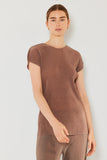 Pleated cap sleeve top - Style#T03CS