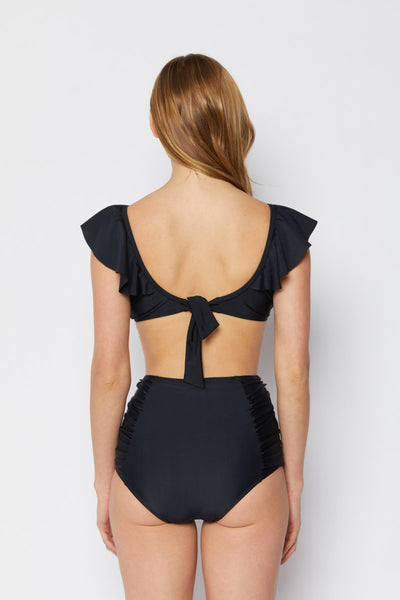 Marina West Swim Summer Splash Halter Bikini Set in Black