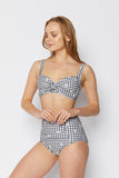 B2808-Gingham Daisy Black