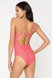 F1805-Coral/Wht Dot