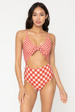 F1805-Gingham Bric Red