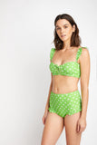 B2810- Lime.Wht Dot