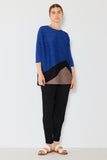 Pleated horizontal colorblock tunic top - Style#D04MT