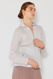 Pleated jacket w/ two-way zipper - J01HD_Lt. Gray