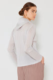Pleated jacket w/ two-way zipper - Style#J01HD